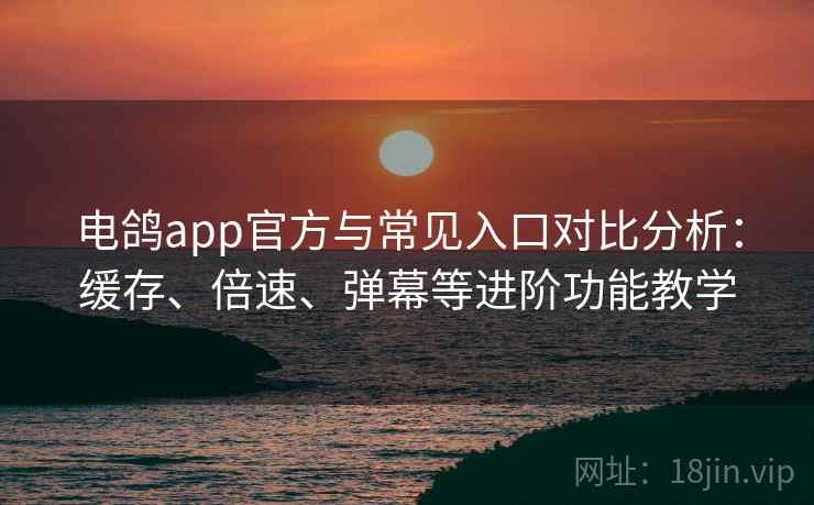 电鸽app官方与常见入口对比分析：缓存、倍速、弹幕等进阶功能教学