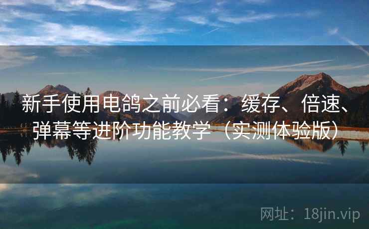 新手使用电鸽之前必看：缓存、倍速、弹幕等进阶功能教学（实测体验版）
