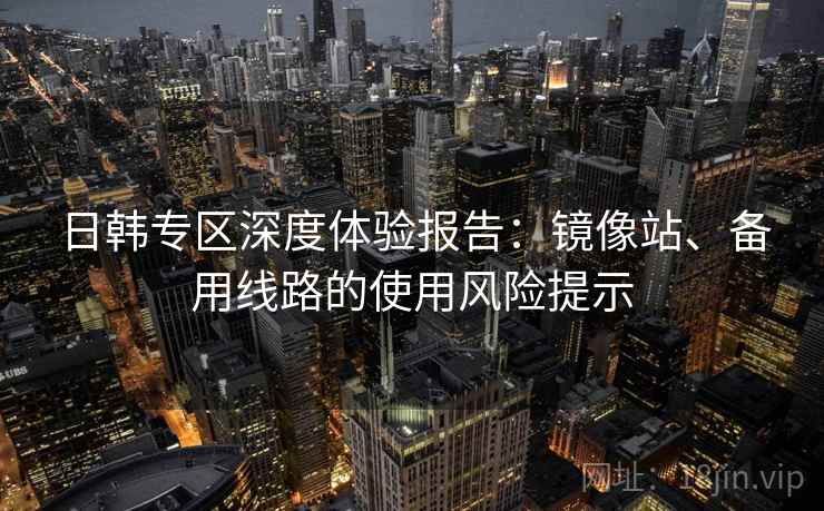 日韩专区深度体验报告：镜像站、备用线路的使用风险提示