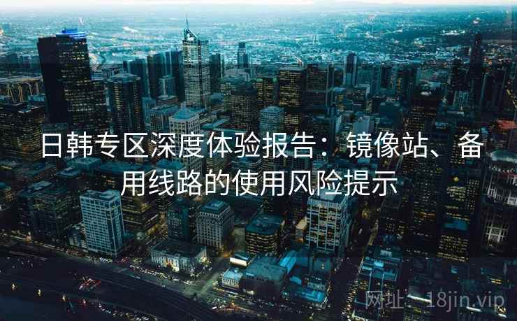 日韩专区深度体验报告：镜像站、备用线路的使用风险提示