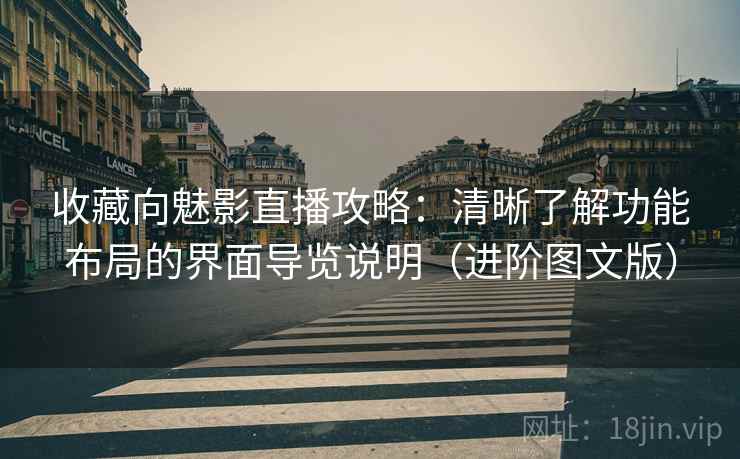 收藏向魅影直播攻略：清晰了解功能布局的界面导览说明（进阶图文版）