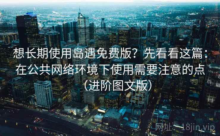 想长期使用岛遇免费版？先看看这篇：在公共网络环境下使用需要注意的点（进阶图文版）
